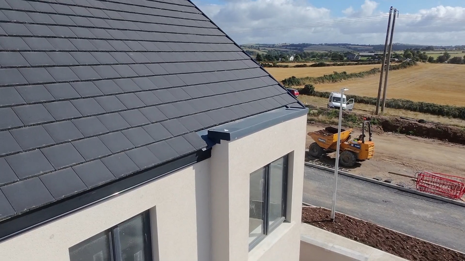 Bespoke roof installation on a contemporary home