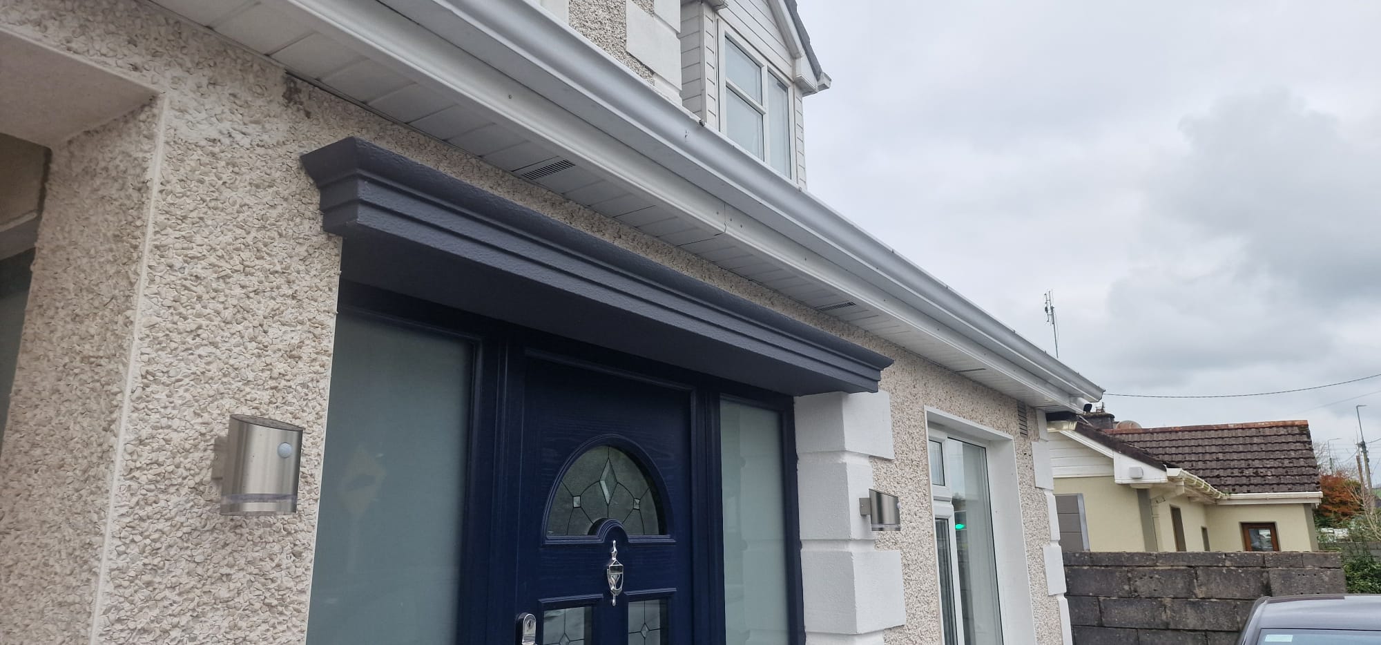 M9 Canopy polyurea door canopy installation 1